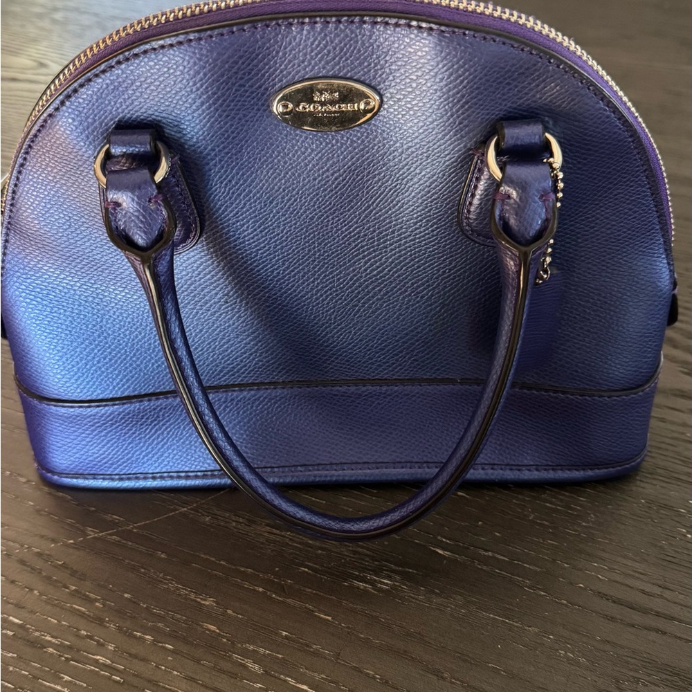 Coach purple Leather Satchel